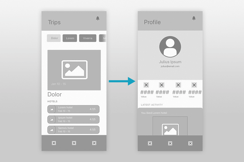web development wireframe