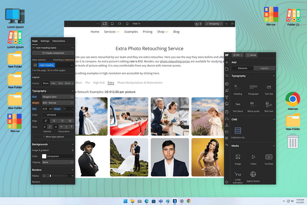 webflow web design software