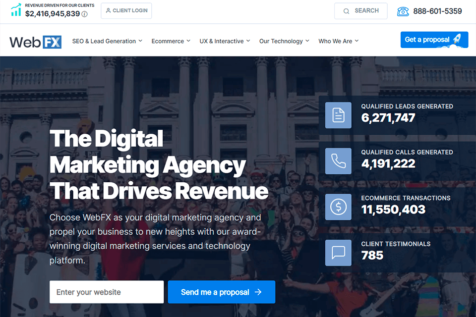 webfx outbound marketing company website