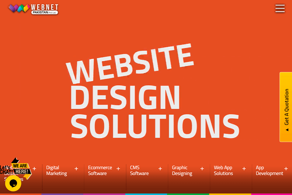 webnet web design company interface