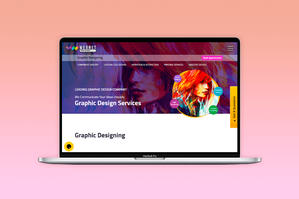 webnet web development company interface