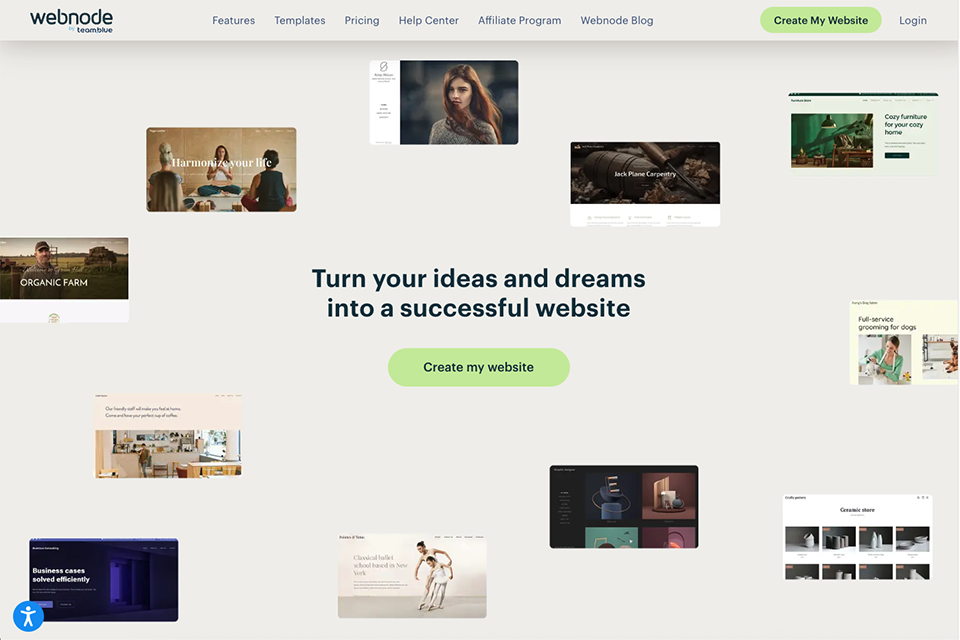 webnode website builder for photographers