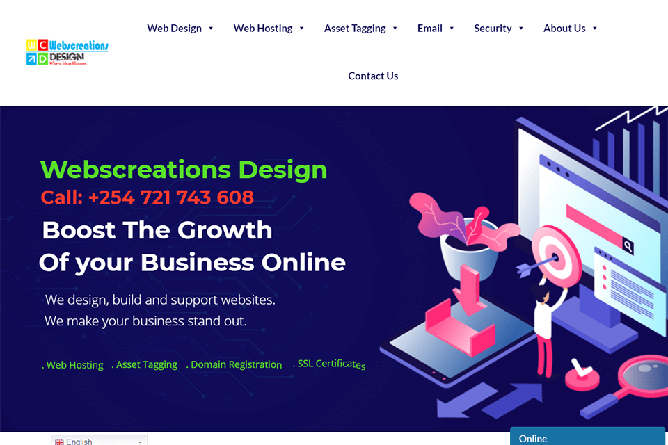 webscreations design review website