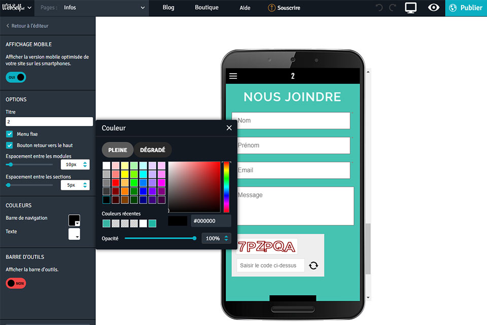 webself mobile version