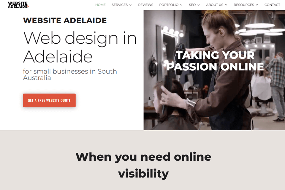 website adelaide ecommerce development company interface