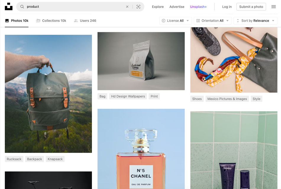 website hero image usage of photo stocks