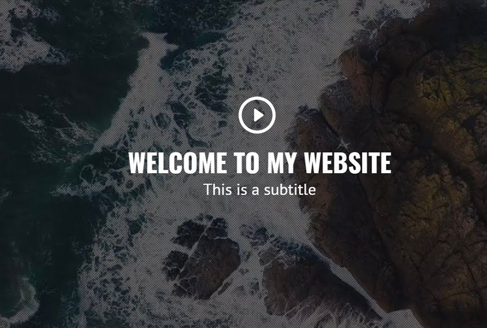 website hero image usage of videos