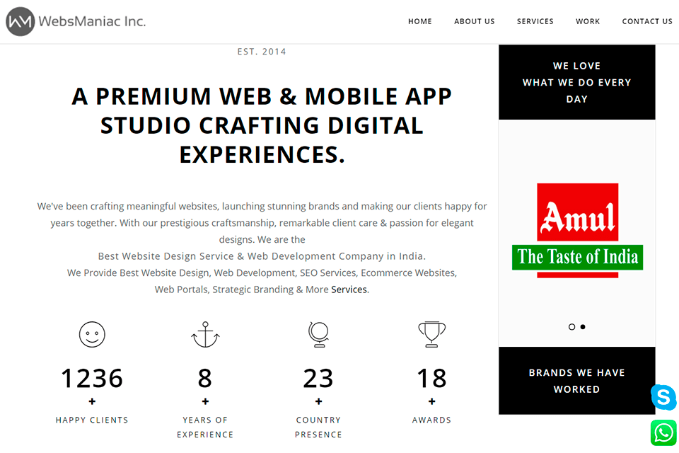 websmaniac inc interface