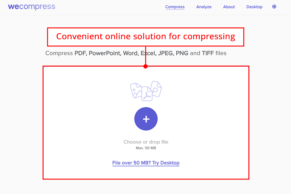 wecompress tool for compressing
