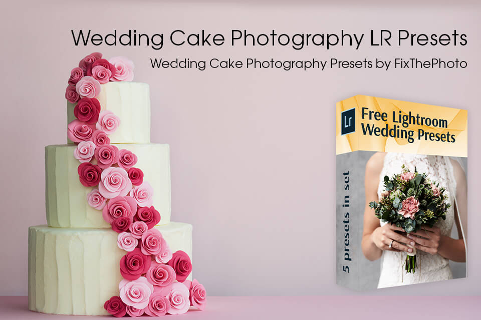 tools for editing wedding cakes photography