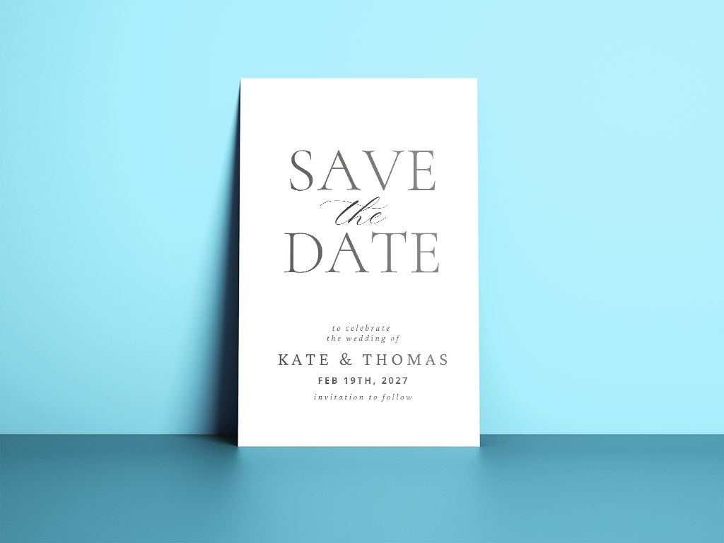wedding card design minimal