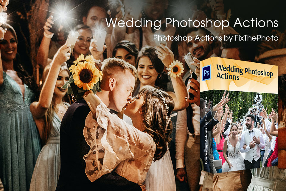 wedding party photoshop actions from fixthephoto