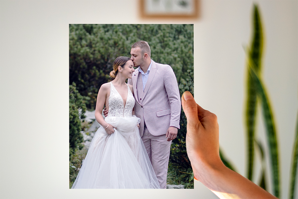 wedding photo printed result