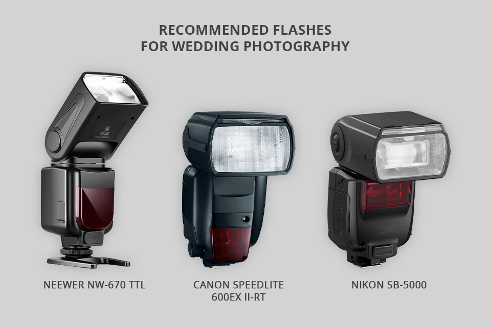 wedding photography gear flashes