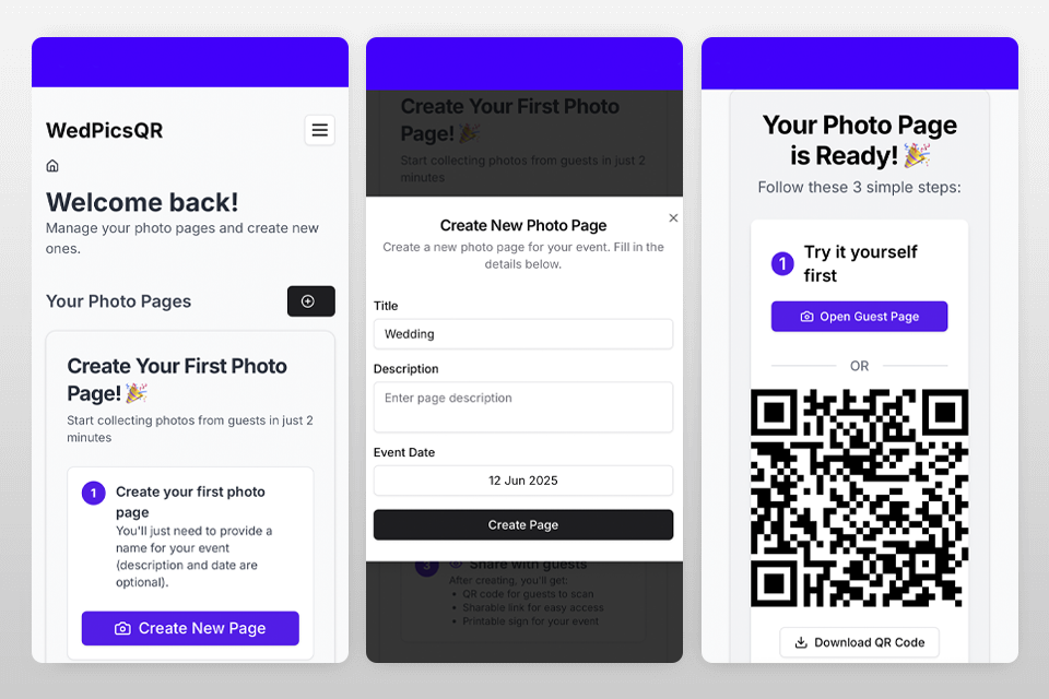 wedpicsqr wedding photographer app