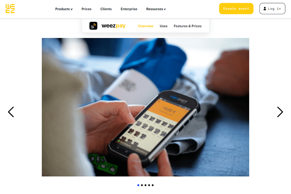 weezevent interface cashless