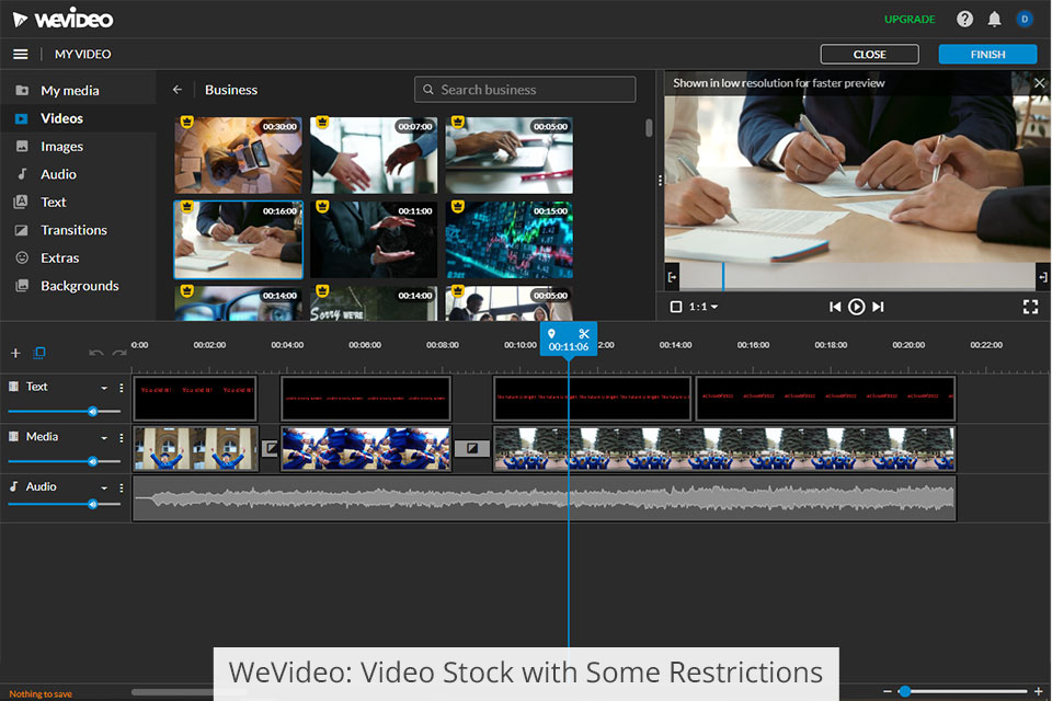 مخزون فيديو wevideo مع بعض القيود