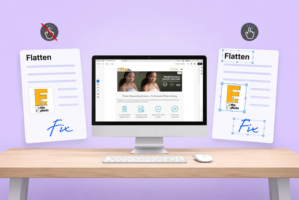 what does flattening a pdf mean