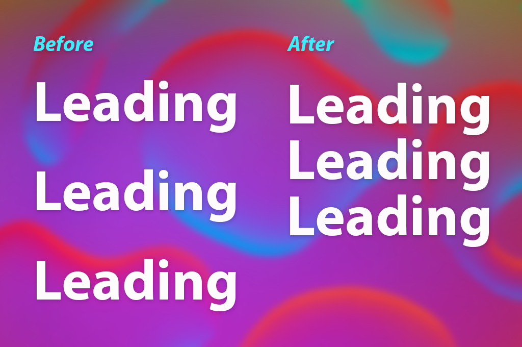 what is kerning and leading in typography