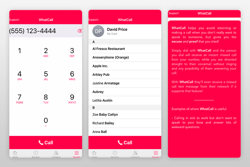 whatcall download interface