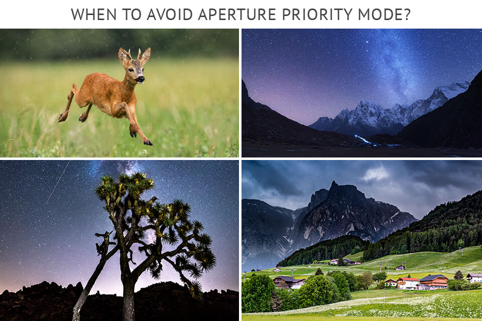 when to avoid aperture priority mode