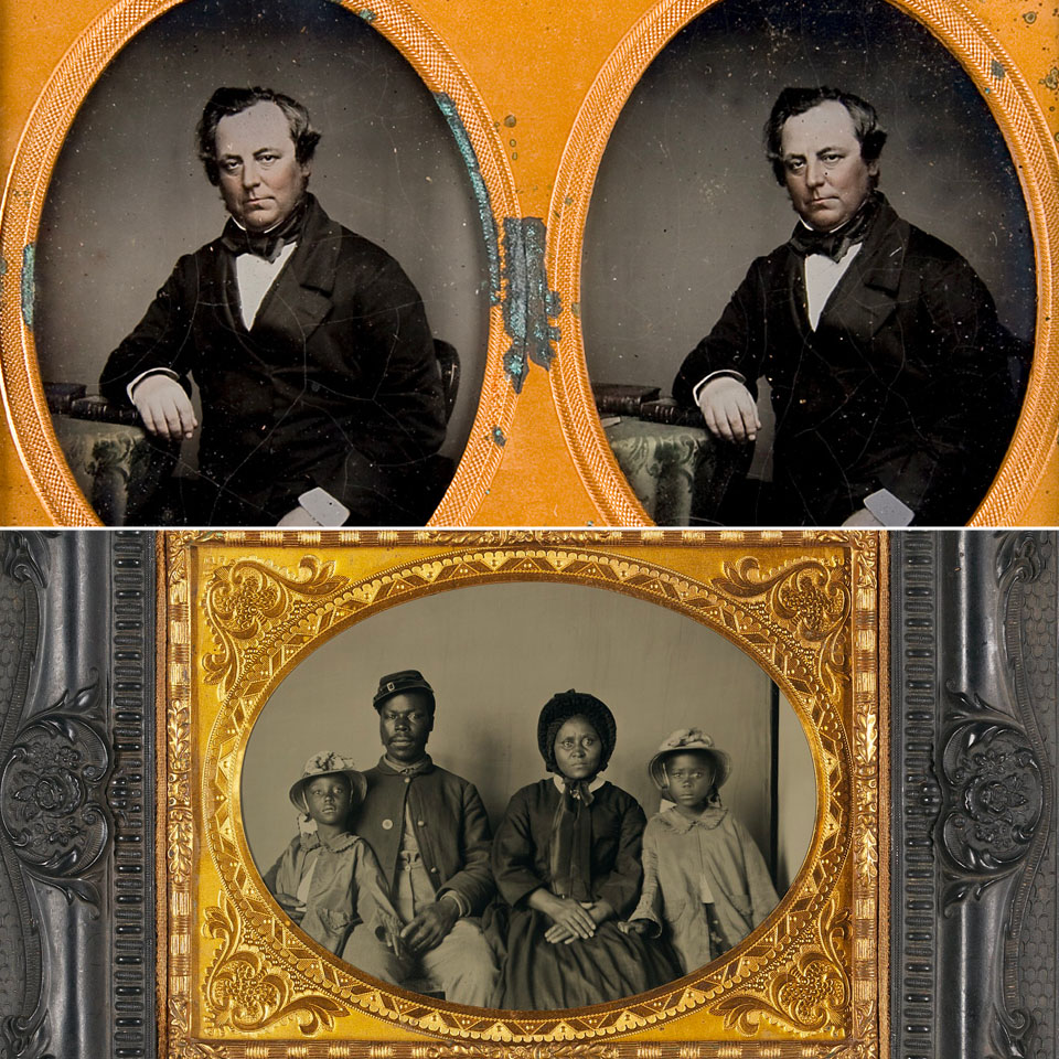 when were cameras created ambrotype & tintype plates