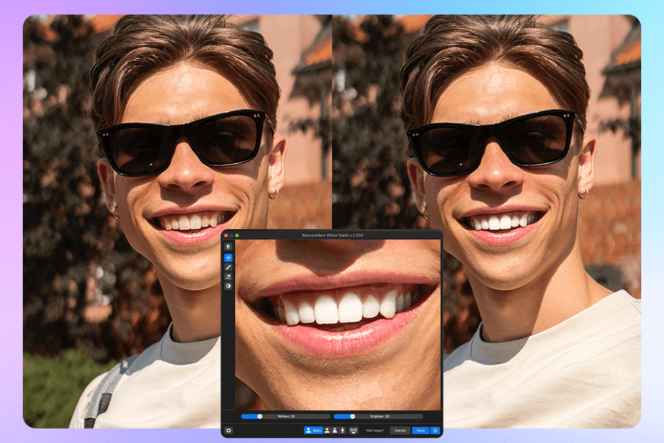 white teeth retouch4me photoshop panel sample