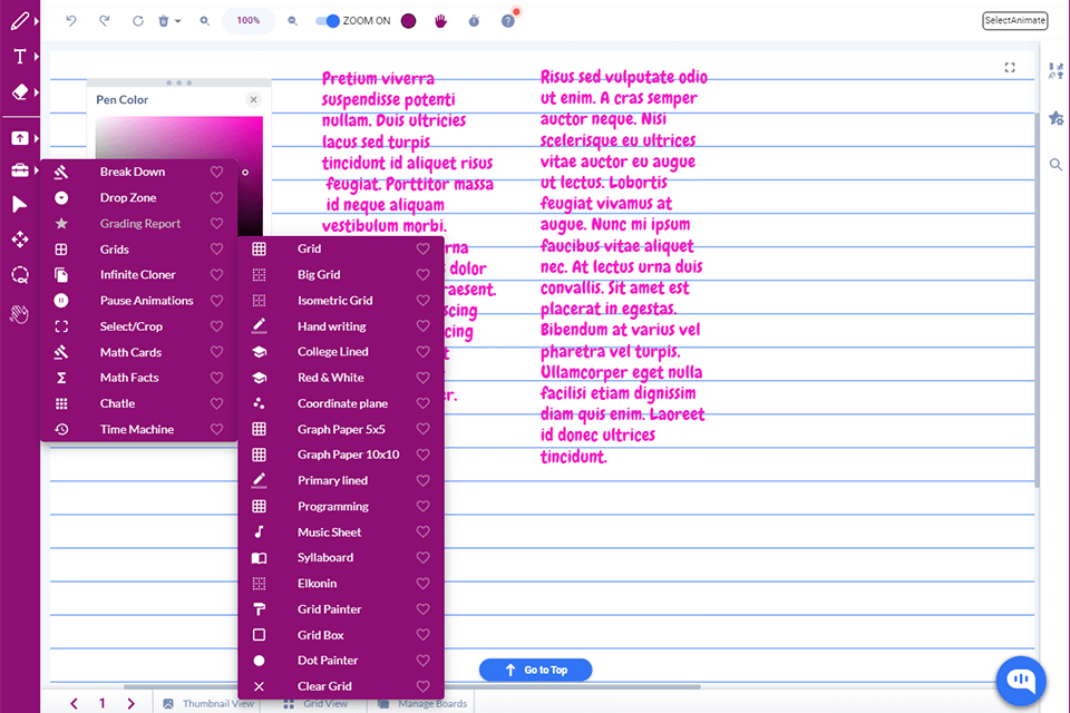 whiteboard chat features