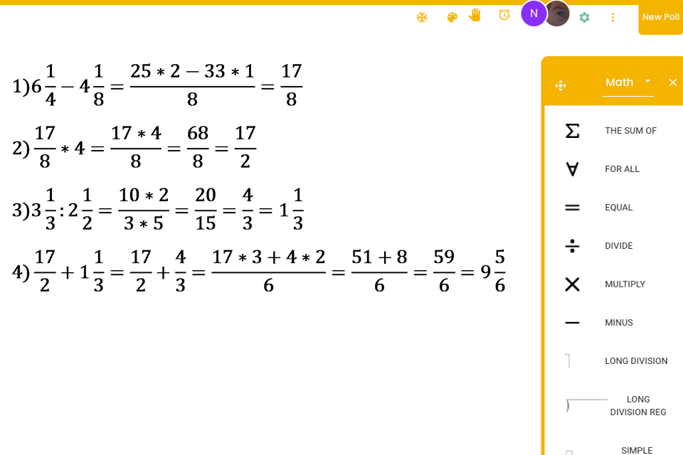 whiteboard chat interface