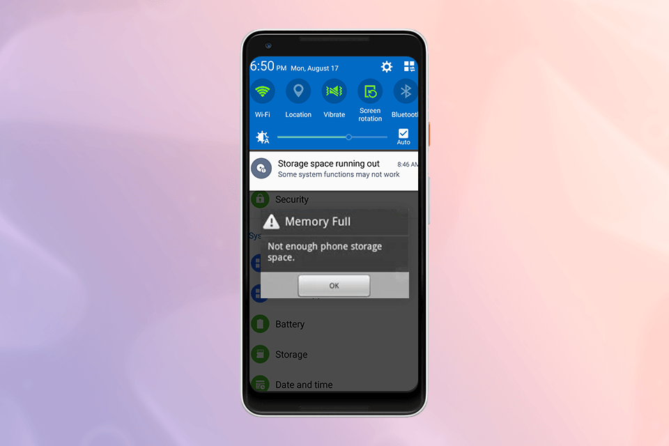 why is my android camera glitching memory