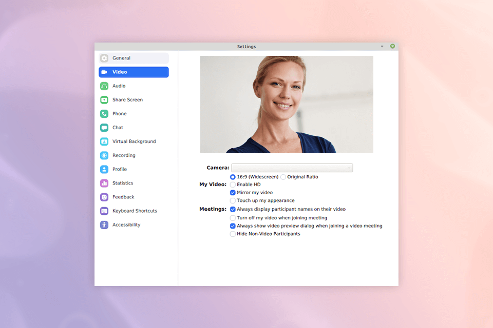 why is my zoom camera glitching settings