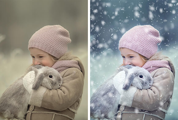 talvi photoshop action ilmainen