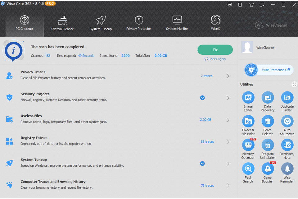 wisecleaner pc optimizer