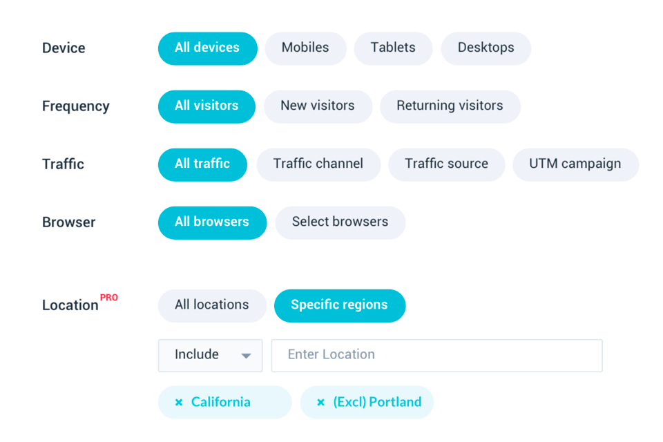 wisepops platform popup interface
