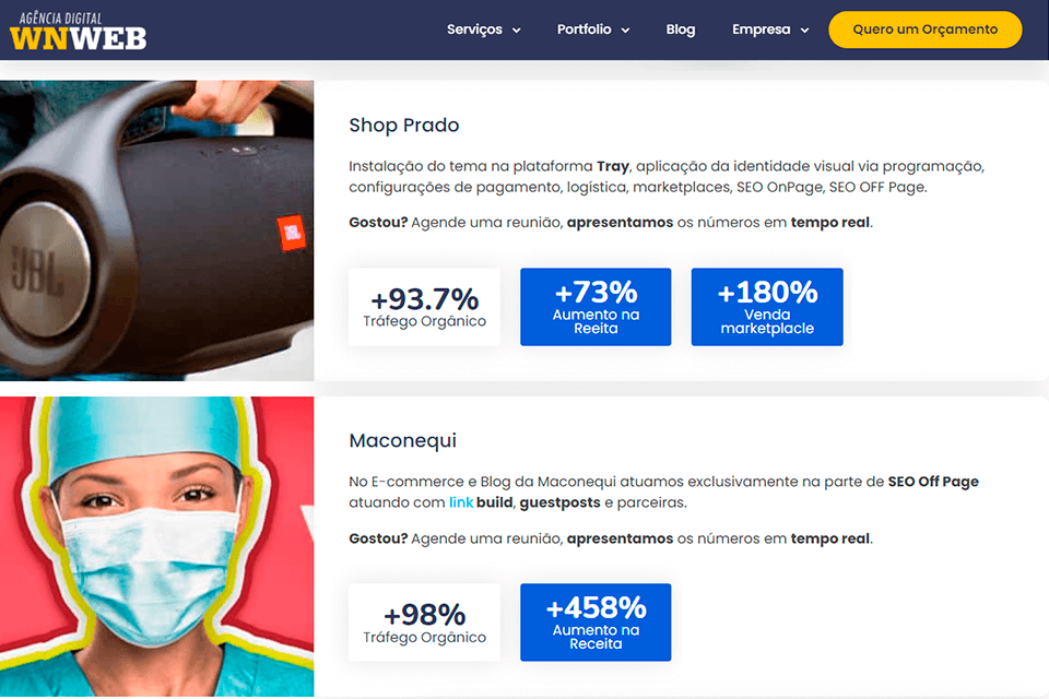 agência digital de comércio eletrônico wnweb
