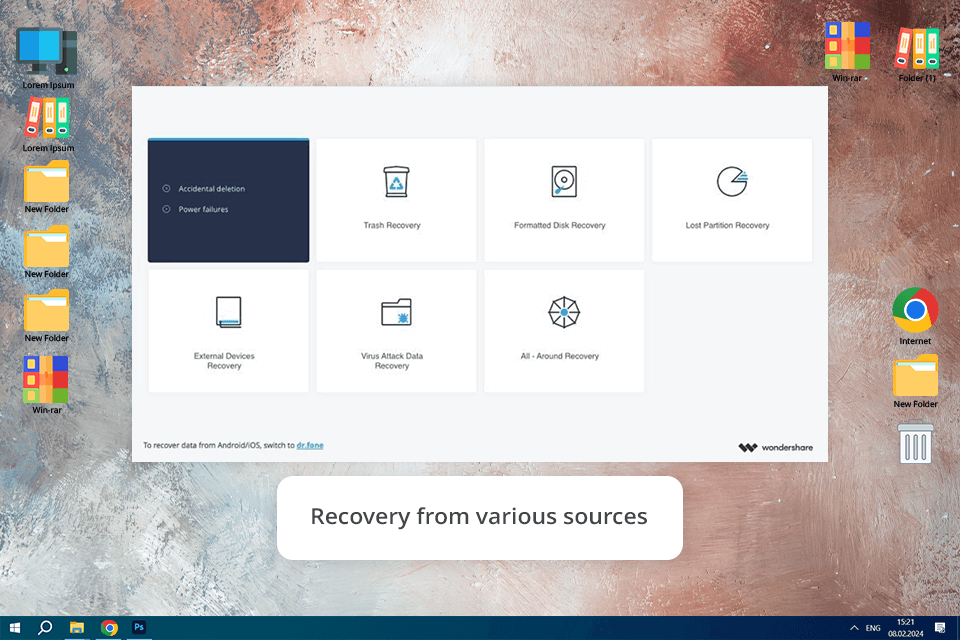 wondershare data recovery sources