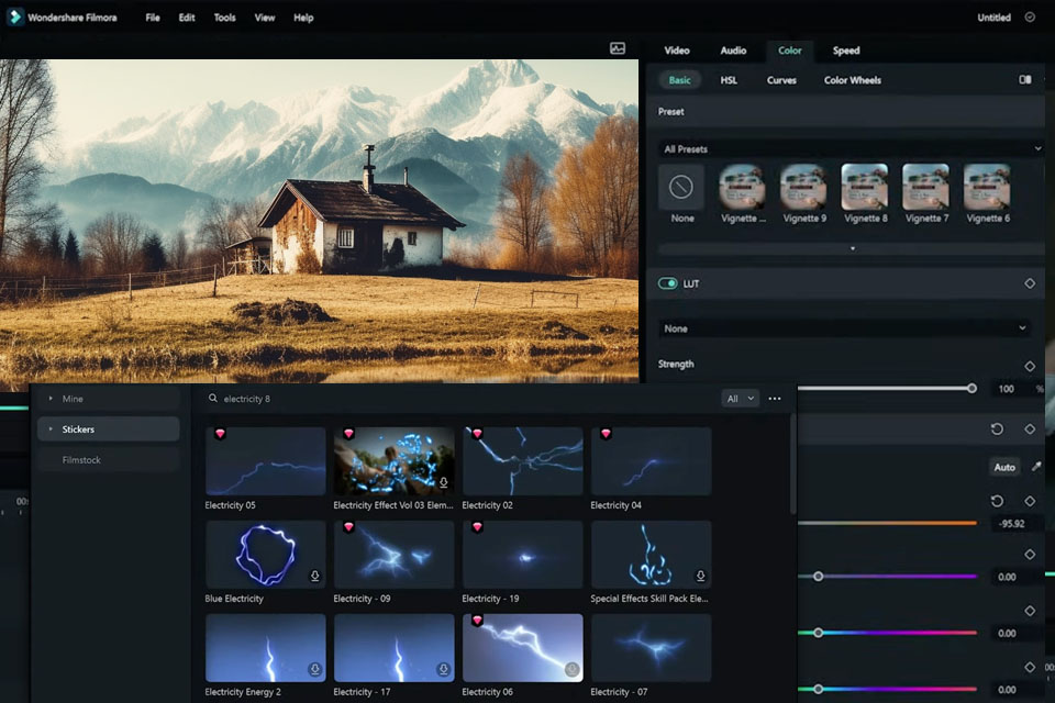 wondershare filmora video editing software for windows interface