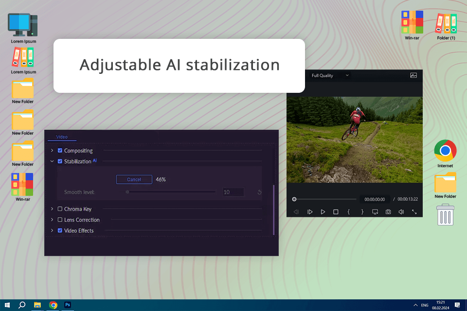 wondershare filmora video stabilization software