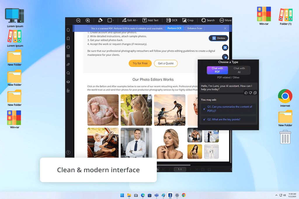 wondershare pdfeelement interface