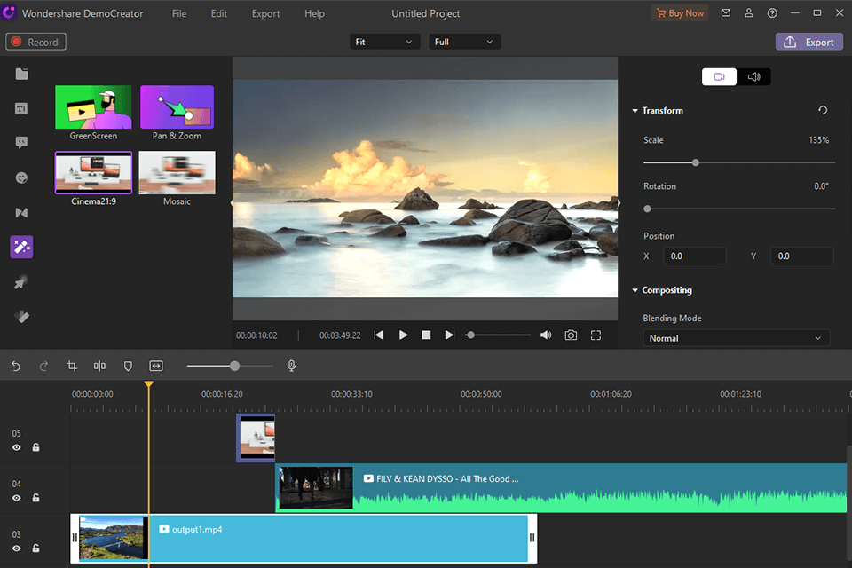 wondershare streaming audio recorder interface