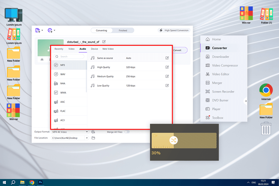 wondershare flac to mp3 converter