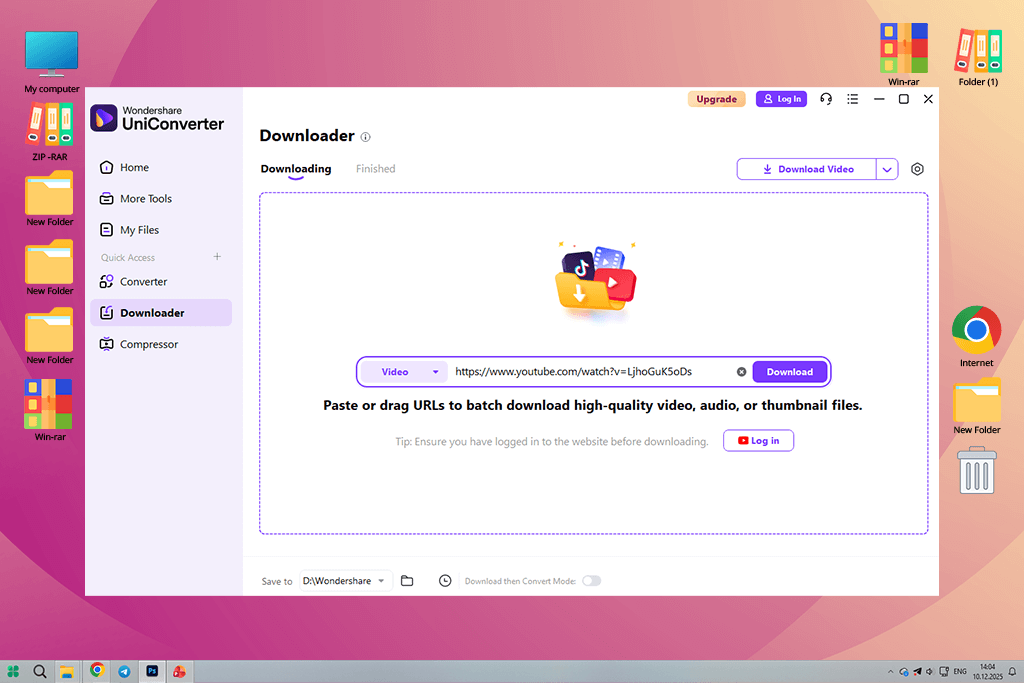 wondershare uniconverter youtube shorts to mp4 converter