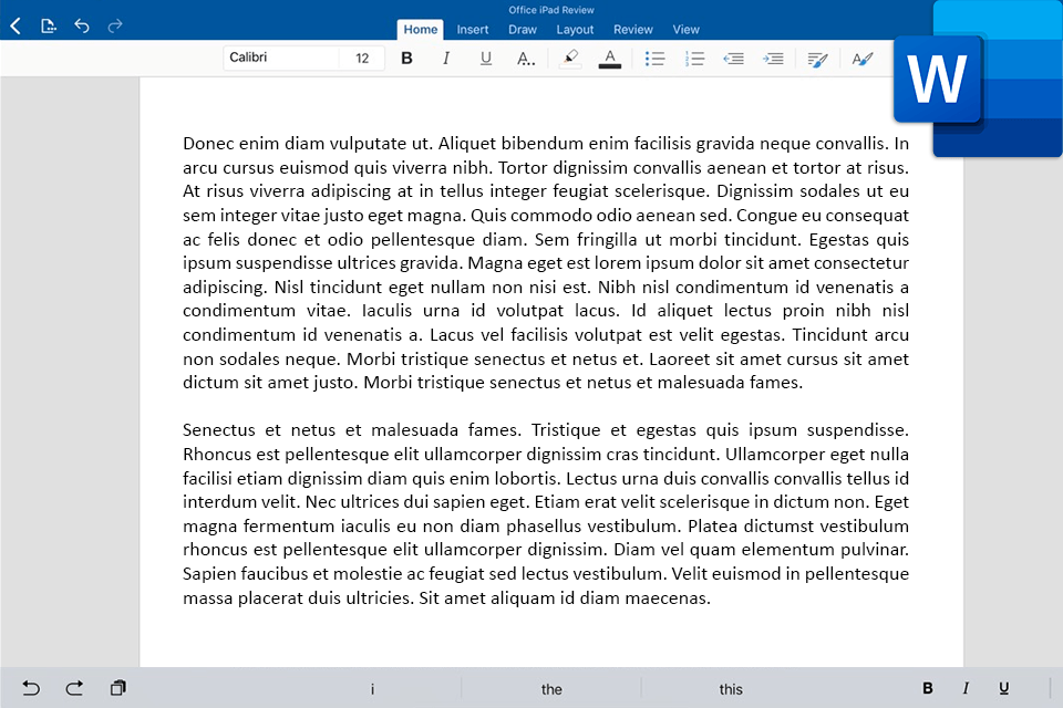 واجهة الكلمات