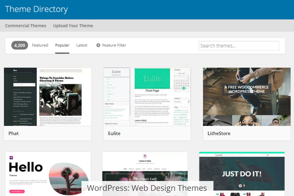 wordpress web page design