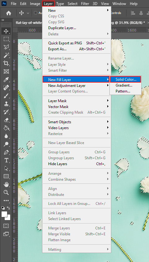work with the filling salt