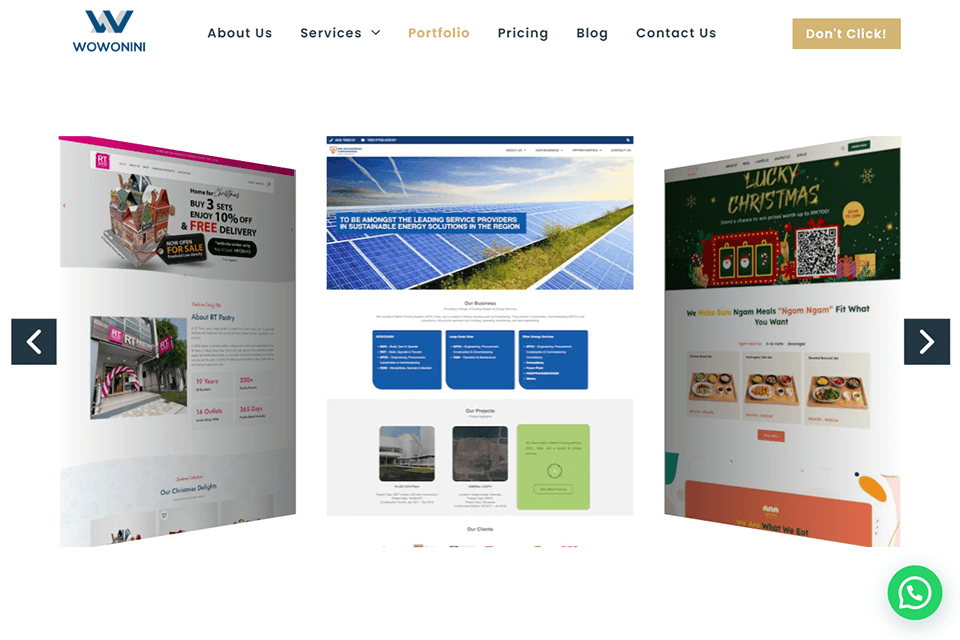 wowonini web design portfolio