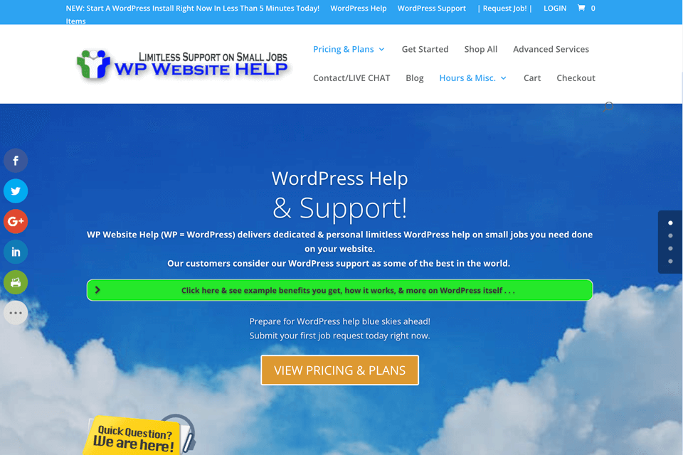 wp website help wordpress developers interface