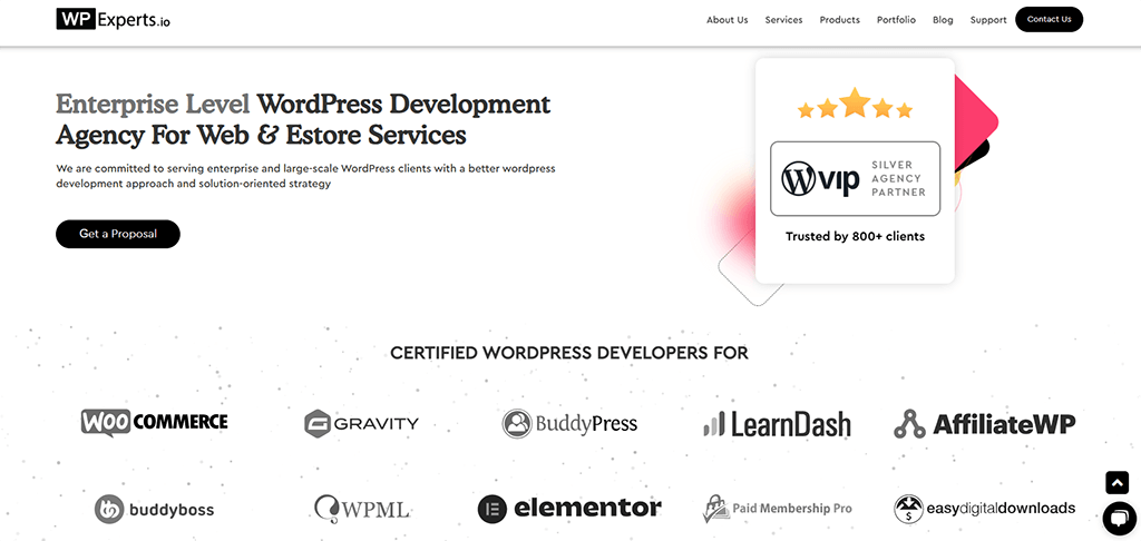 wpexperts wordpress developer website