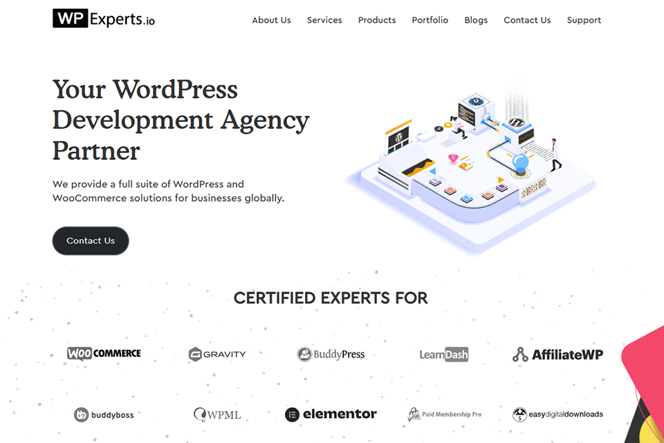 site do desenvolvedor wordpress wpexperts