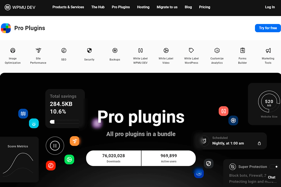 wpmu dev pro wordpress plugins for blogs interface
